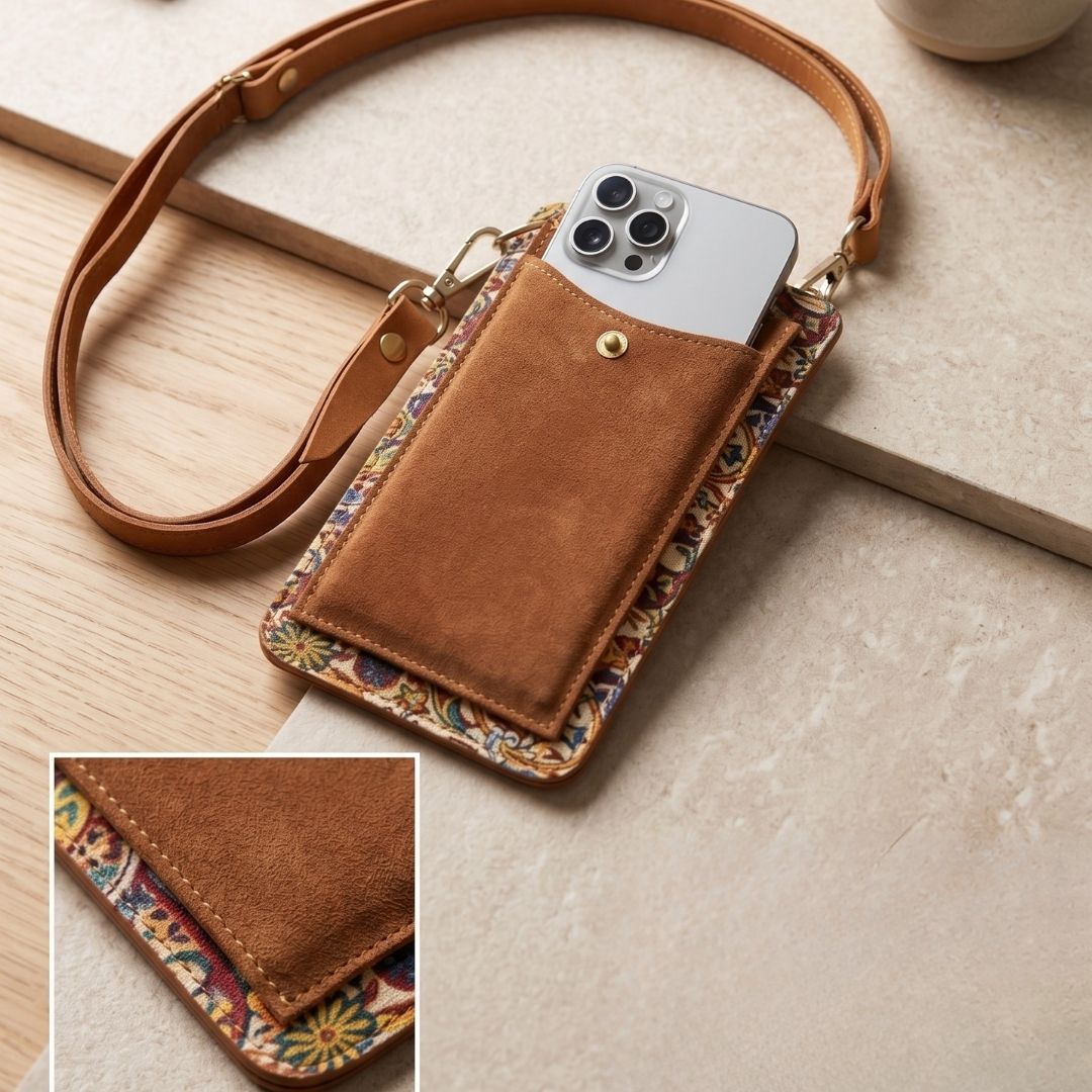 Bohem Desenli Telefon Cantasi