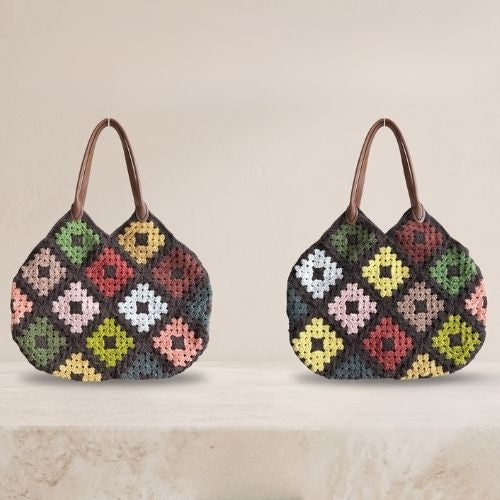 Handmade Granny Square Omuz Cantasi