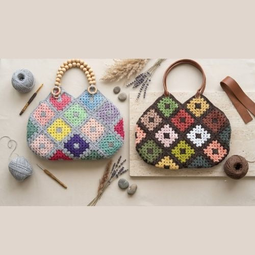 Handmade Granny Square Omuz Cantasi
