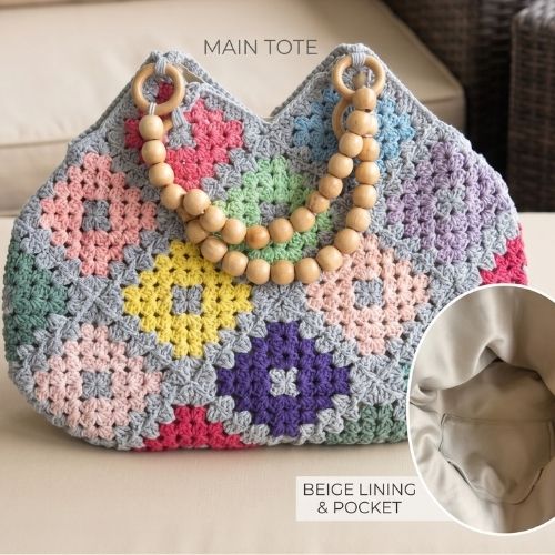 Handmade Granny Square Omuz Cantasi