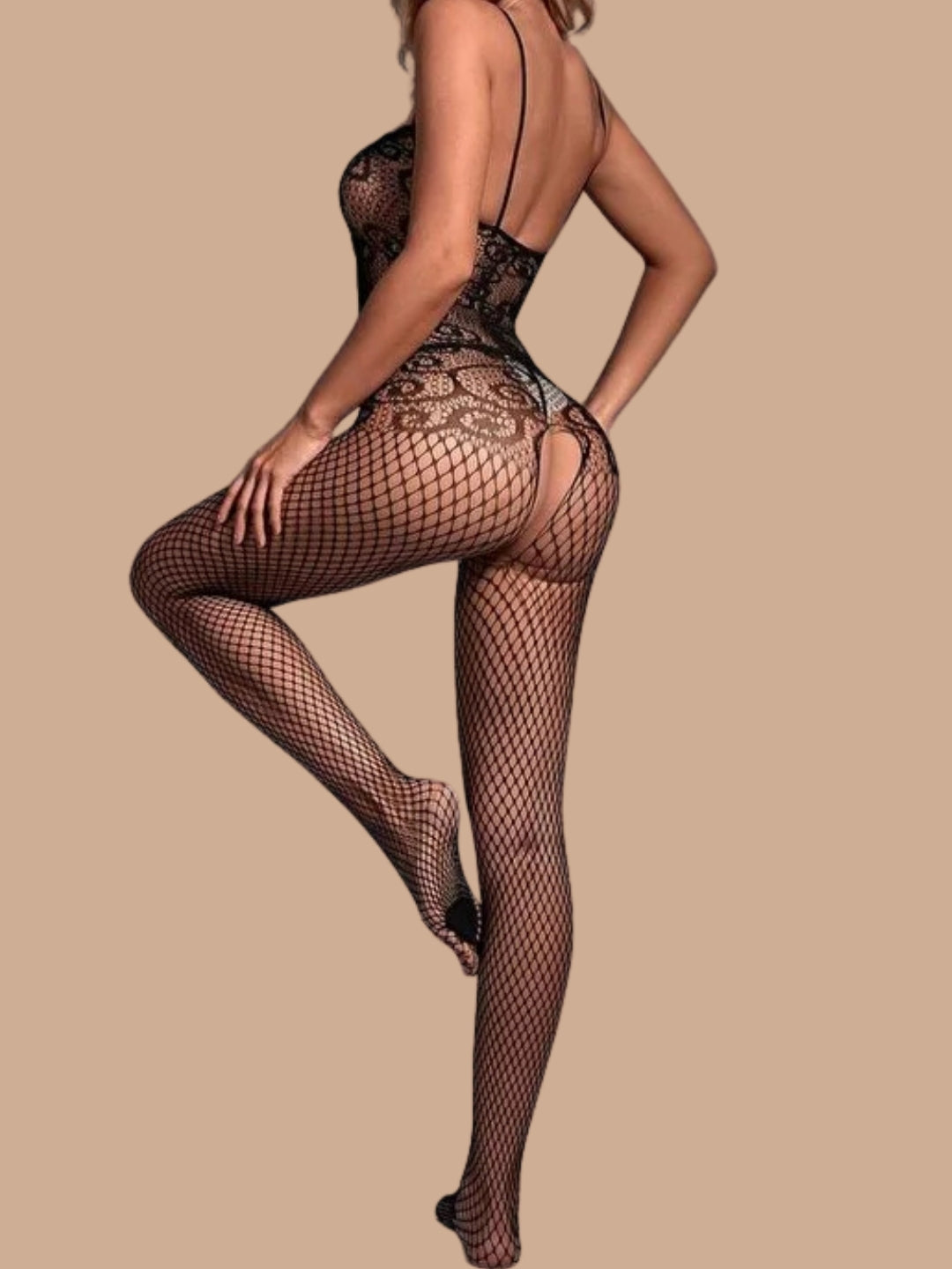 Gothic Petal - Dekolteli ve Fiyonk Detay File Tulum