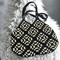 Handmade Motifli  Deri Sap Omuz Cantasi