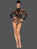 Obsidian Lace - Geometrik Dantel ve File Bodysuit